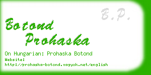 botond prohaska business card